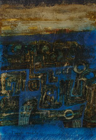 OLIVIERI Senza Titolo Tecnica mista su cartone cm 70x50 Firma e titolo...