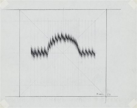 ENNIO FINZI (1931)Senza Titolo, 1968Matita su cartacm 22x28Firma e datazione...