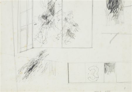 FERNANDO DE FILIPPI (1940)Senza Titolo, 1963Matita su cartacm 33,5x48Firma e...