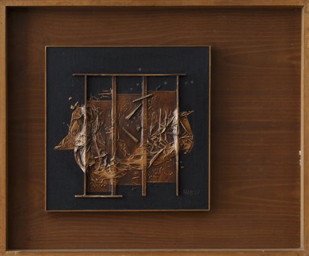 J. MARCELQuadro 022, 1977Tecnica mista e applicazioni su masonite e tavolacm...