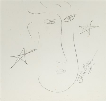 JEAN COCTEAU (1889-1973)Senza Titolo, 1960Matita su cartacm 19x20Firma e...