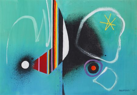 PROFERIO GROSSI (1923-2000)Senza Titolo, 1997Olio su masonitecm 50x70Firma e...