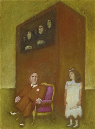 EZEQUIEL GARCIA LOPEZ (1940)Senza Titolo, 1992Olio su telacm 40x30Firma e...