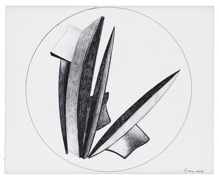 CARLO RAMOUS (1926-2003)Senza TitoloTecnica mista su cartacm 23x28Firma al...