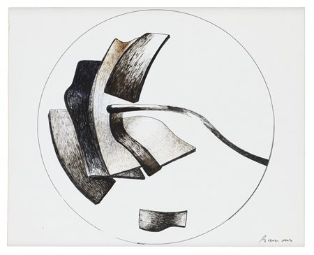 CARLO RAMOUS (1926-2003)Senza TitoloTecnica mista su cartacm 23x28Firma al...