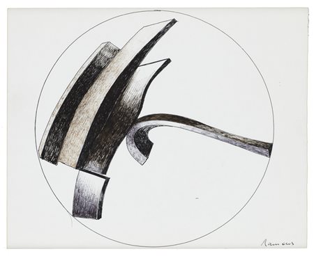CARLO RAMOUS (1926-2003)Senza TitoloTecnica mista su cartacm 23x28Firma al...