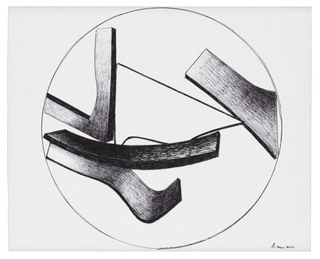 CARLO RAMOUS (1926-2003)Senza TitoloTecnica mista su cartacm 23x28Firma al...