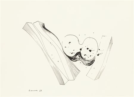 CARLO RAMOUS (1926-2003)Senza Titolo, 1977China su cartacm 31x42Firma e...