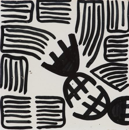 GIUSEPPE CAPOGROSSI (1900-1972)Nero - Superficie CP872/A, 1951-1952Piastrella...