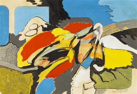 GIANGIACOMO SPADARI (1938-1997)Figure nel paesaggio, 1965-1966Acrilici e...