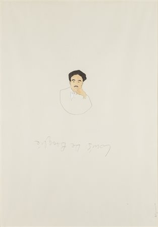 GIANFRANCO NOTARGIACOMO (1945)Louis De Broglie, 1976Tecnica mista su cartacm...