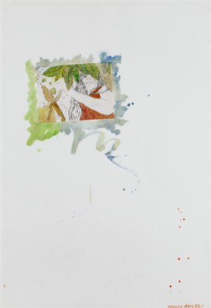 FRANCO ANGELI (1935-1988)Senza Titolo, 1978Matita e acquerello su cartacm...