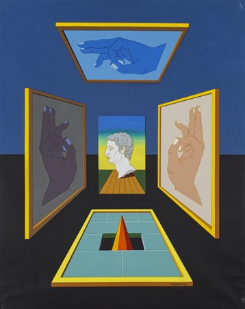 ALEXIS KEUNEN (1921-1990)N° 52 Le ciel dans la terre, 1973Olio su telacm...