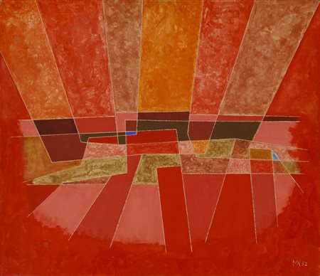 MARTIN KRAMPEN (1928)Tramonto, 1952Olio su telacm 68x77Firma e datazione al...