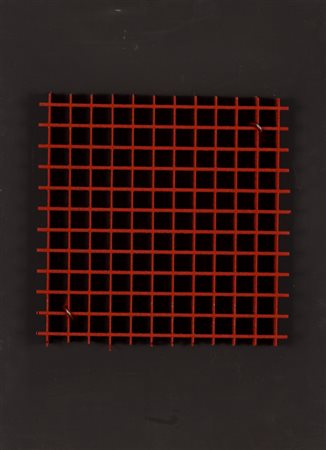 BERNARD AUBERTIN (1934-2015)Monorosso, 1982Metallo dipinto su tavolacm...