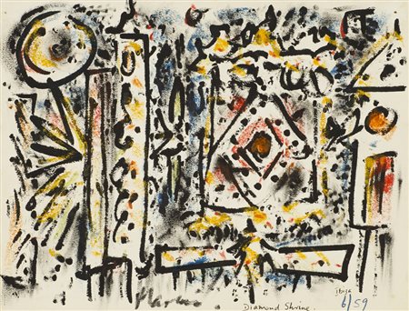 PHILLIP MARTIN (1927-2014)Diamond shine, 1959Tecnica mista su carta applicata...