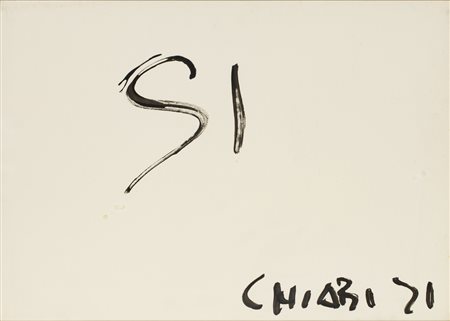 GIUSEPPE CHIARI (1926-2007)Senza Titolo, 1971Tecnica mista su cartacm...