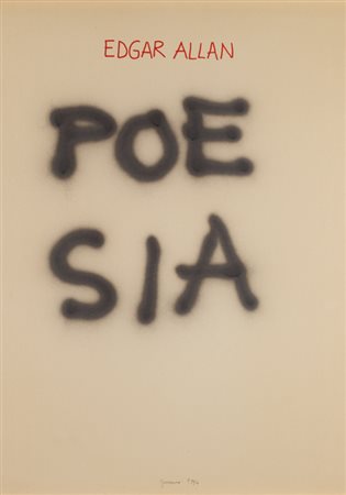 SARENCO (1945-2017)Edgar Allan, 1994Scrittura e pittura a spruzzo su...