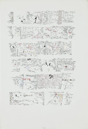 VINCENZO ACCAME (1932)Nell'autonomia del segno, 1984Tecnica mista su cartacm...