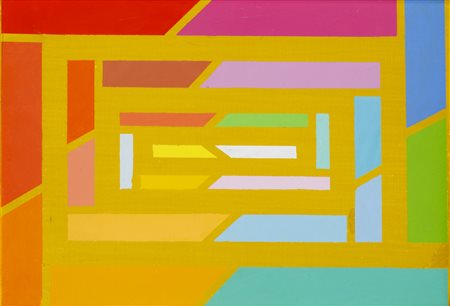 PIERO DORAZIO (1927-2005)Knossos III, 2001Olio su telacm 25x35Firma, titolo e...