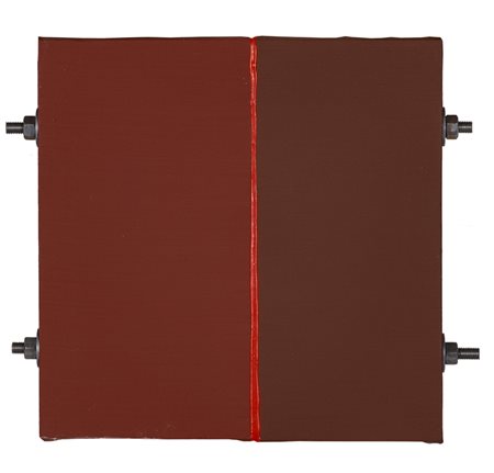 ENZO CACCIOLA (1945)N. 25-2012, 2012Multigum su tela e ferrocm 30x30Firma,...