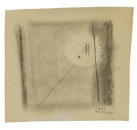 BICE LAZZARI (1900-1981)S.T., 1970Matita e carbone pressato su cartacm...
