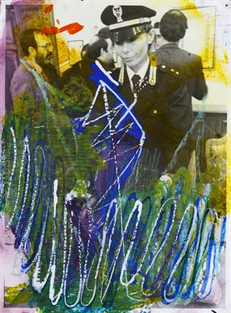 MARCO CINGOLANI (1961)ComicsTecnica mista su fotografiacm 24x17,5Firma e...