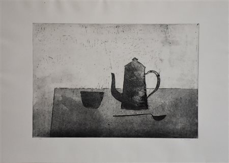 Bueno Xavier Natura Morta incisione su carta, cm 50x70 (lastra cm 34,5x49,7)...