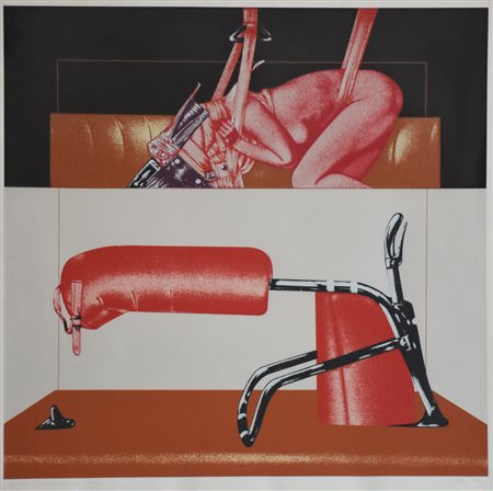 Sarri Sergio Camera di Contenzione serigrafia su carta, cm 73x71 esemplare 71...