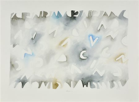 Nucara Renzo Senza titolo tecnica mista su cartoncino, cm 57x76 sul fronte:...