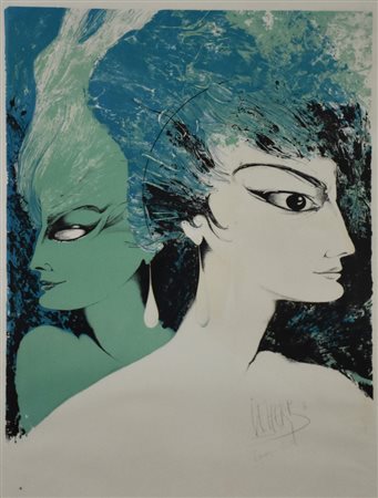 LEHERB Helmut Horoscope de 20 Jahr... litografia, cm 46x55 es. E.A. eseguita...