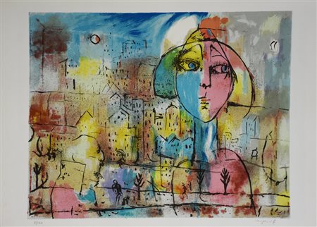 Rognoni Franco Senza titolo litografia su carta, cm 50x70 esemplare 8 su 150...