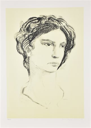 Annigoni Pietro Ritratto litografia su carta, cm 70x50 esemplare 75 su 100...