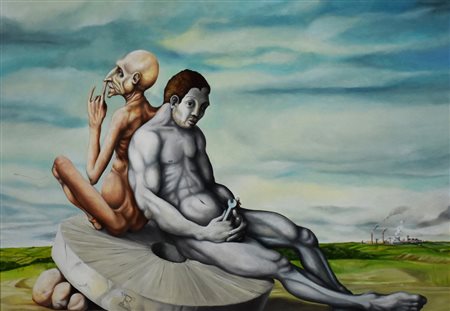 Riccardi Fabrizio Empito olio su tavola, cm 70x50 eseguito nel 1972