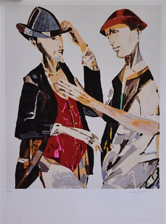 Brindisi Remo L'Incontro litografia su carta, cm 70x50 esemplare 34 su 150...