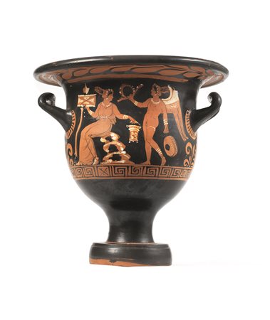 CRATERE A CAMPANA APULO DATAZIONE: 360-350. a. C. MATERIA E TECNICA: argilla...