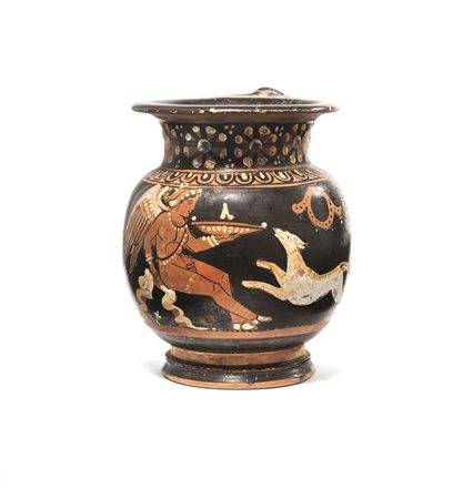 OLPE APULA A FIGURE ROSSE DATAZIONE: 340-320 a. C. MATERIA E TECNICA: argilla...