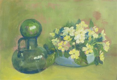 Lotto di 2 opere ad olio incorniciate, uno firmato Pettinato. Misure diverse.