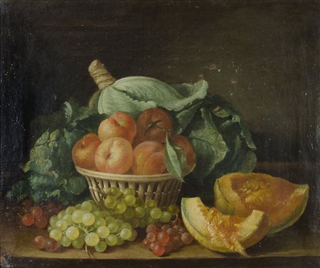 Pittore del XIX secolo "Natura morta di frutta" cm. 42x51 - olio su tela