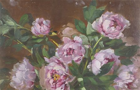 Pittore del XX secolo "Rose" cm. 34x54 - olio su cartone