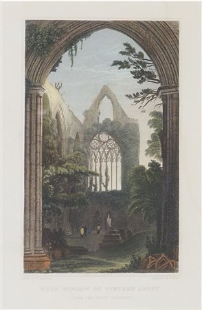 Lotto di 5 stampe raffiguranti paesaggi incorniciate. Misure diverse.