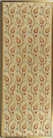 Antico pannello turco decorato a motivi floreali. cm. 138x50. Cfr: catalogo...