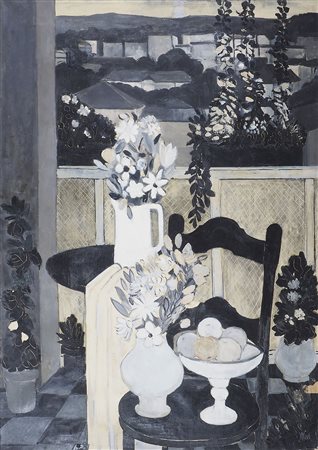 Vasilka Moneva Pittrice russa contemporanea "Composizione floreale" cm....