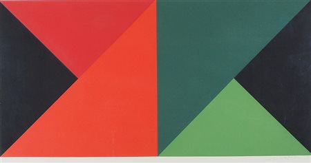 Nino Perizi Trieste 1917-1994 "Composizione" cm. 55x95 - litografia a colori...