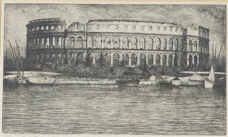 Bruno Croatto Trieste 1875-Roma 1948 Lotto di 3 incisioni incorniciate e...