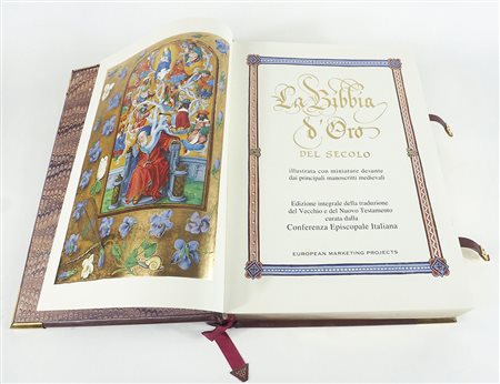 Libro: "La Bibbia d'oro del secolo" illustrata con le miniature dei...