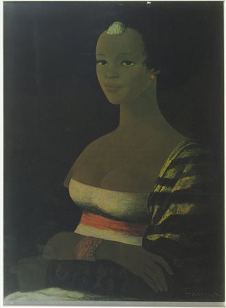 Salvatore Fiume Comiso 1915-1997 Lotto 2 grafiche incorniciate e firmate, cm....