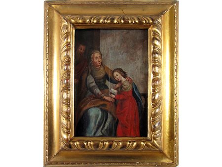 Anonimo (XVIII secolo) Maria Vergine bambina con sant'Anna e san Gioacchino...