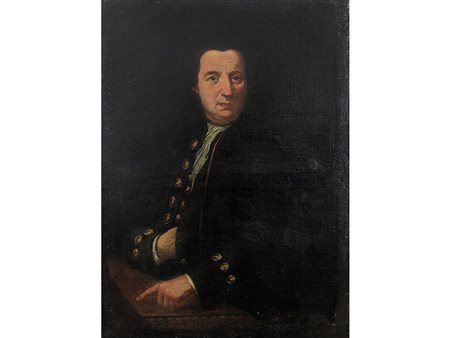 Maestro del XVIII Ritratto maschile 93x68,5 cm Olio su tela