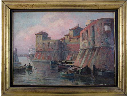 Renuccio Renucci (1880–1947) Fortezza vecchia (Livorno) 50x70 cm Olio su...
